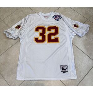 Ricky Ervins Washington Redskins Mitchell & Ness White Jersey Sz 52 (XXL) NFL